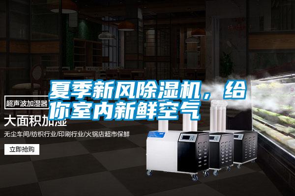 夏季新風除濕機，給你室內新鮮空氣