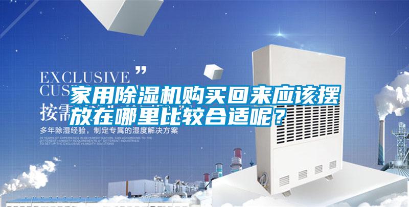 家用除濕機購買回來應該擺放在哪里比較合適呢?