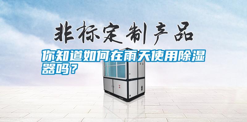 你知道如何在雨天使用除濕器嗎？