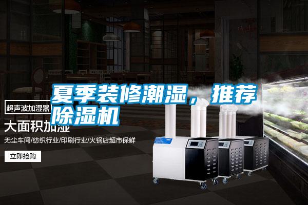 夏季裝修潮濕，推薦除濕機