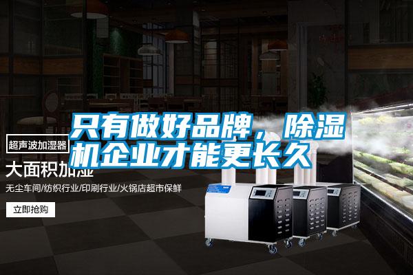 只有做好品牌,除濕機企業才能更長久