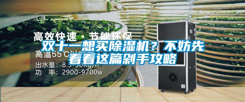 雙十一想買除濕機？不妨先看看這篇剁手攻略