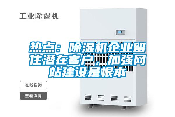 熱點(diǎn):除濕機(jī)企業(yè)留住潛在客戶,加強(qiáng)網(wǎng)站建設(shè)是根本