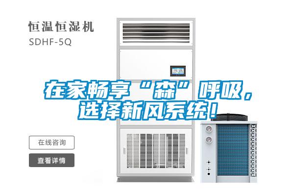 在家暢享“森”呼吸,選擇新風(fēng)系統(tǒng)!