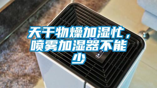天干物燥加濕忙,噴霧加濕器不能少