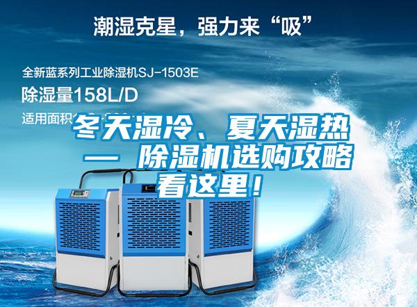 冬天濕冷、夏天濕熱 — 除濕機選購攻略看這里!