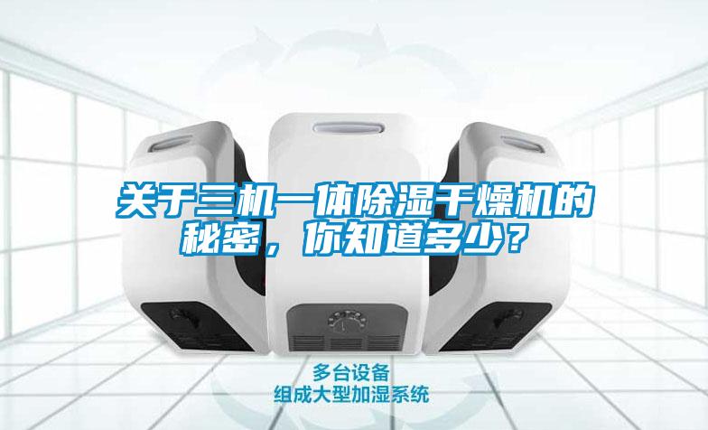 關于三機一體除濕干燥機的秘密,你知道多少?