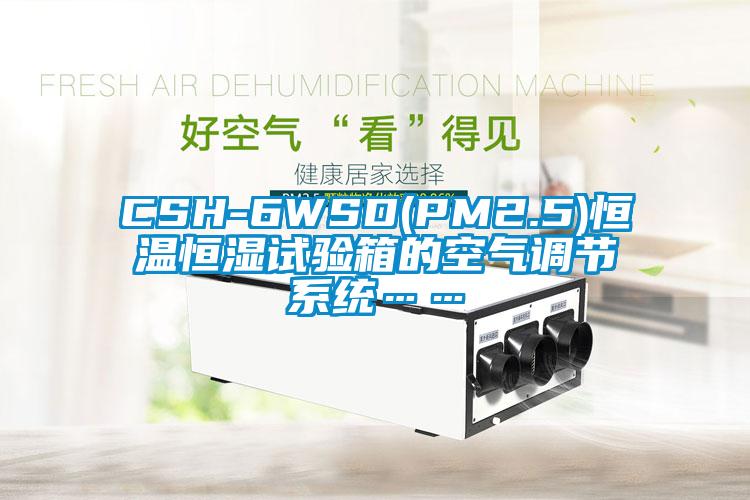CSH-6WSD(PM2.5)恒溫恒濕試驗箱的空氣調節系統……