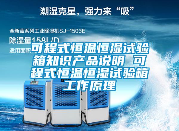 可程式恒溫恒濕試驗箱知識產(chǎn)品說明 可程式恒溫恒濕試驗箱工作原理