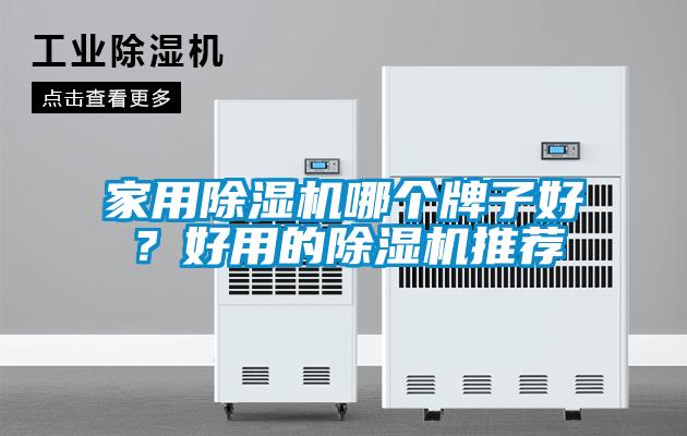 家用除濕機哪個牌子好?好用的除濕機推薦