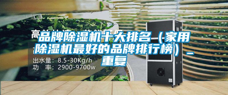 品牌除濕機十大排名(家用除濕機最好的品牌排行榜)_重復