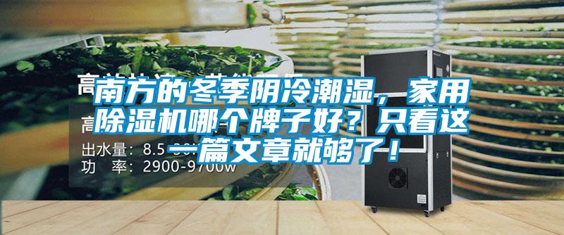 南方的冬季陰冷潮濕,家用除濕機哪個牌子好?只看這一篇文章就夠了!