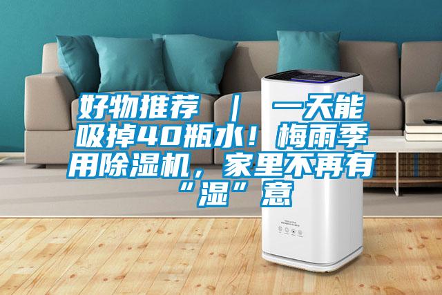 好物推薦 ｜ 一天能吸掉40瓶水！梅雨季用除濕機，家里不再有“濕”意