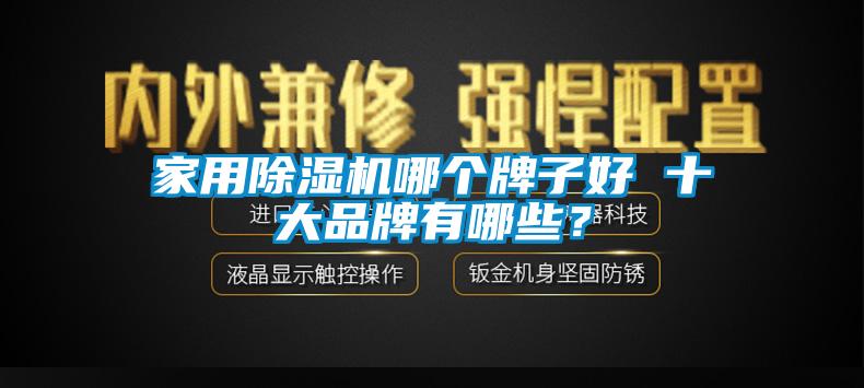 家用除濕機哪個牌子好 十大品牌有哪些?