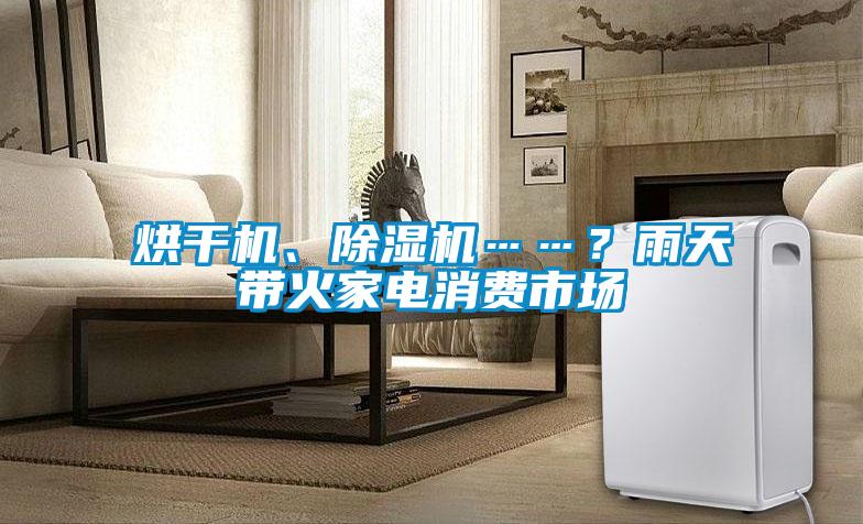 烘干機、除濕機……?雨天帶火家電消費市場