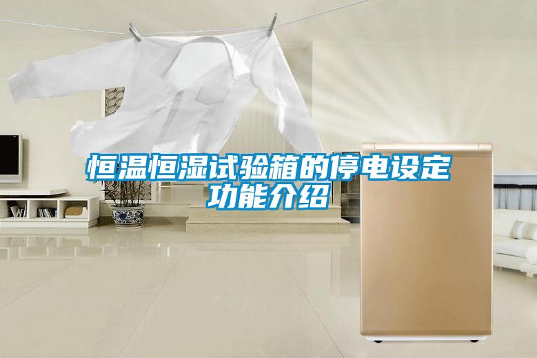 恒溫恒濕試驗箱的停電設(shè)定功能介紹