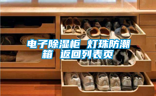 電子除濕柜 燈珠防潮箱 返回列表頁