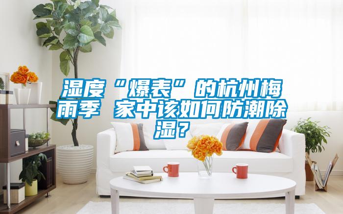 濕度“爆表”的杭州梅雨季 家中該如何防潮除濕？