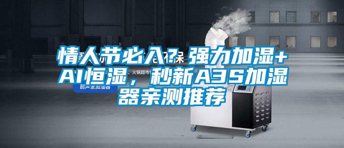 情人節必入?強力加濕+AI恒濕,秒新A3S加濕器親測推薦