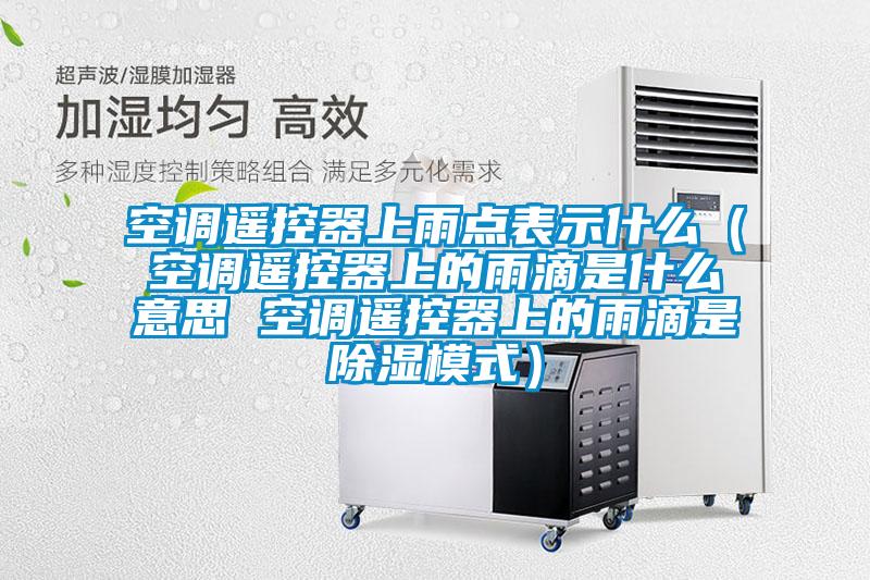 空調遙控器上雨點表示什么(空調遙控器上的雨滴是什么意思 空調遙控器上的雨滴是除濕模式)