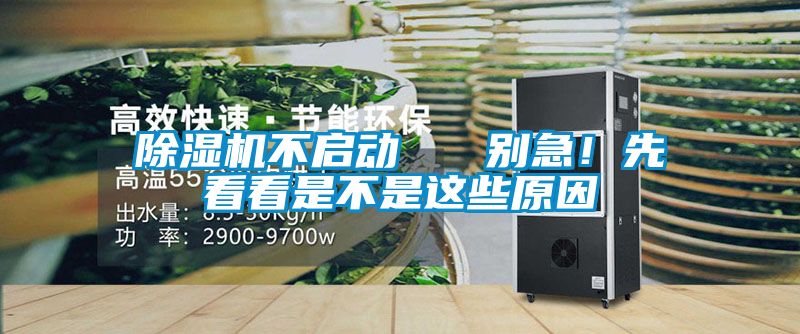 除濕機不啟動   別急！先看看是不是這些原因