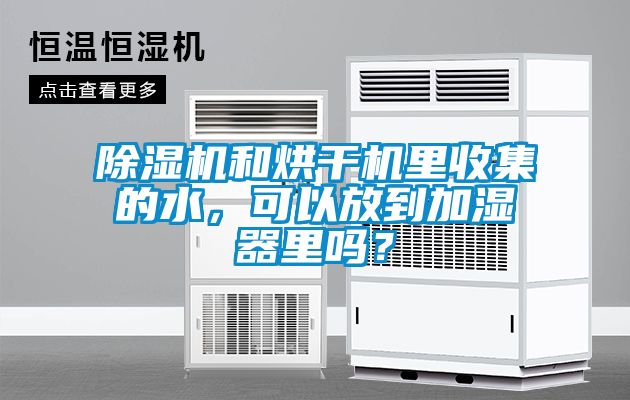 除濕機和烘干機里收集的水,可以放到加濕器里嗎?
