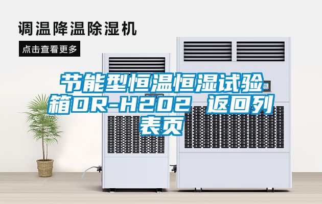 節能型恒溫恒濕試驗箱DR-H202 返回列表頁
