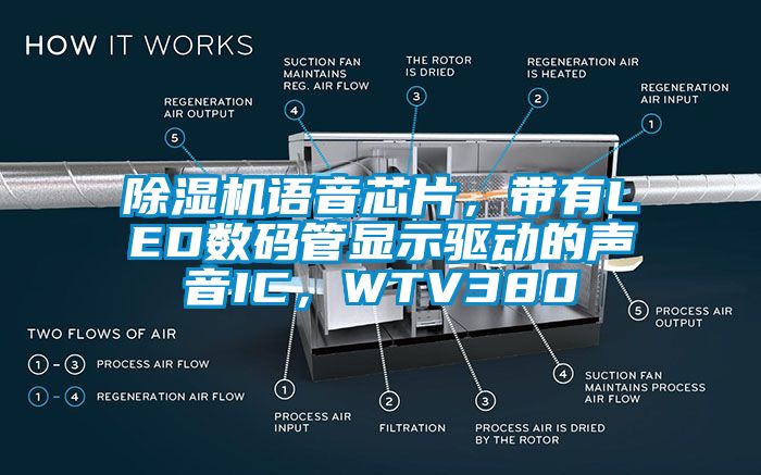 除濕機語音芯片,帶有LED數碼管顯示驅動的聲音IC,WTV380