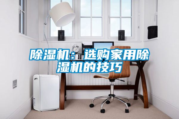 除濕機(jī):選購家用除濕機(jī)的技巧