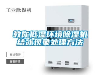 行業新聞教你低溫環境除濕機結冰現象處理方法